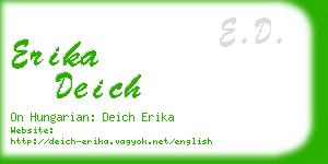 erika deich business card